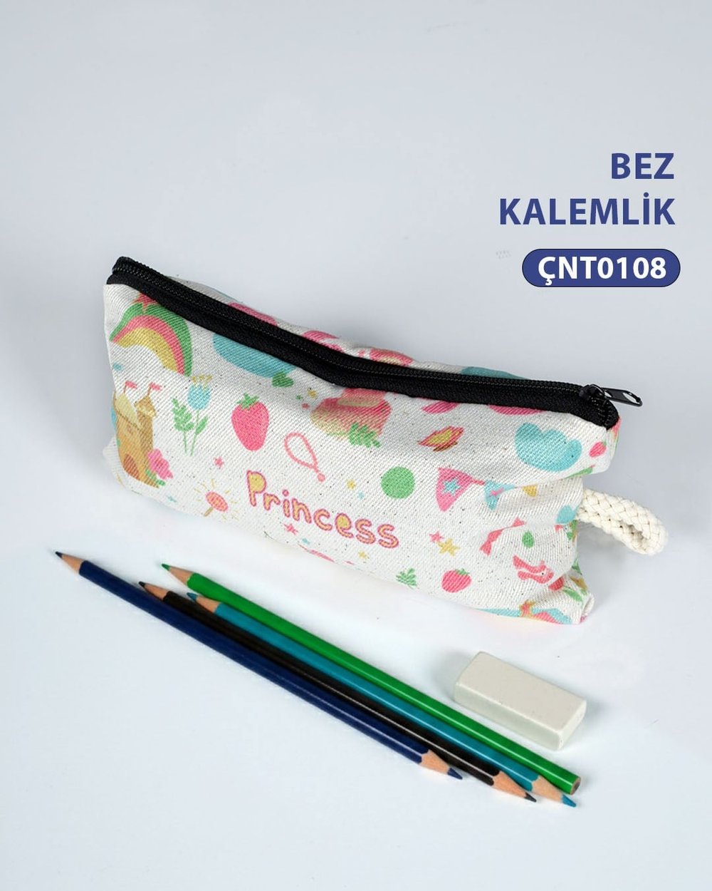 Desenli Bez Çanta Çok Amaçlı Kalemlik   ÇNT0108-20723