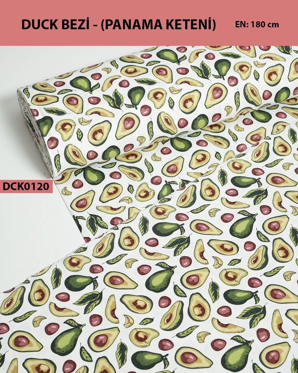 Desenli Duck Bezi (Panama Keteni) Kumaş En 180 cm-DCK0120-20