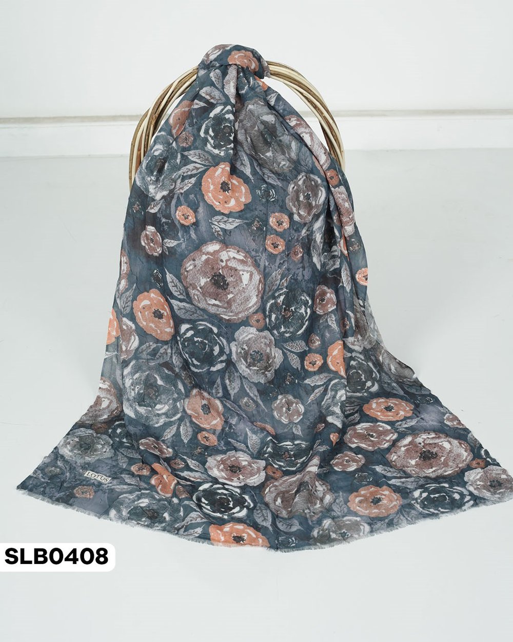 Desenli Lüxs Bambu Şal SLB0408-5527