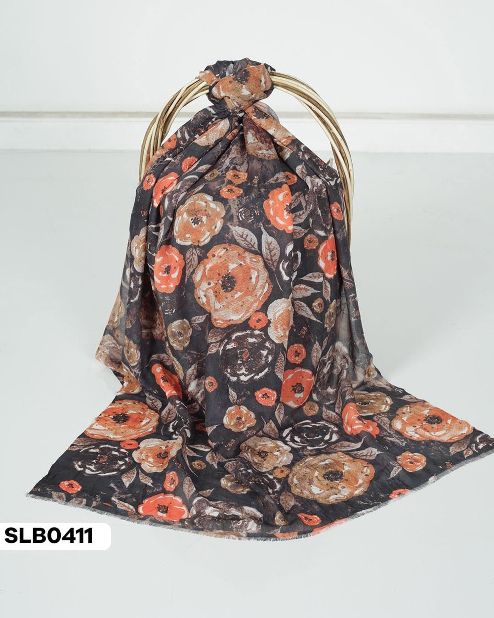 Desenli Lüxs Bambu Şal SLB0411-5530
