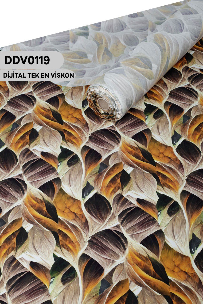Digital Baskı Dar En Pamuk Viskon Kumaş 90cm-DDV0119