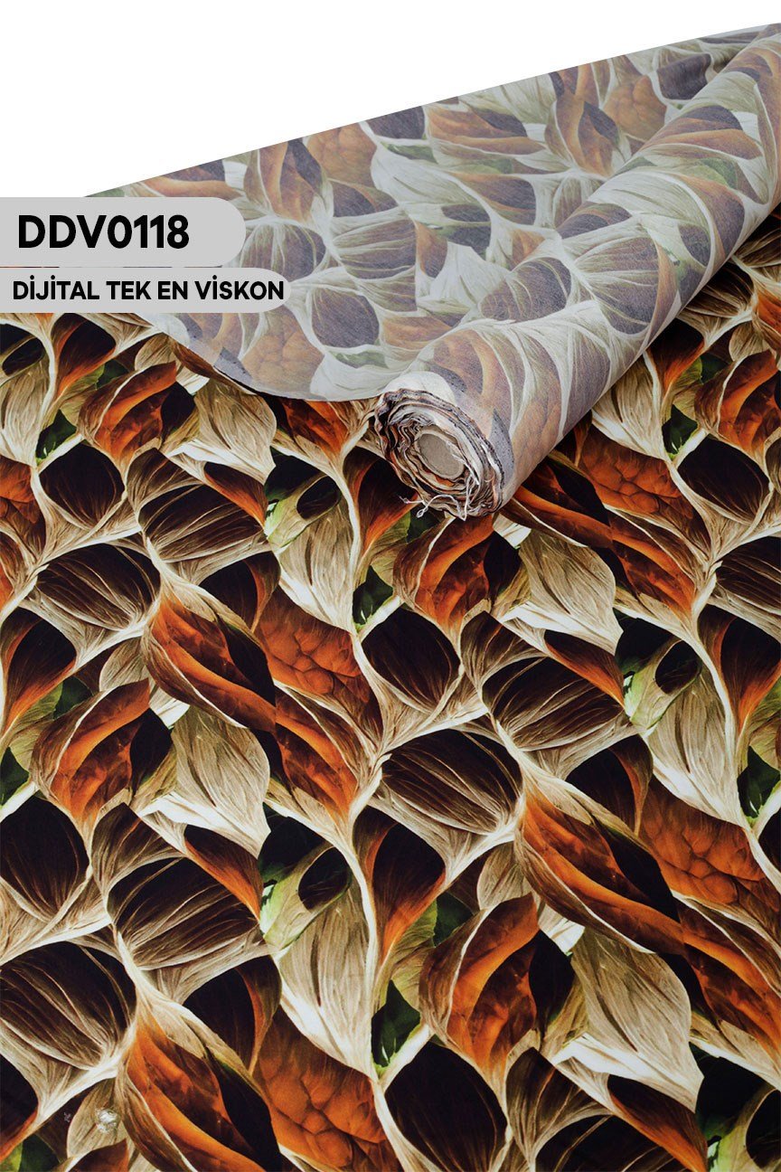 Digital Baskı Dar En Pamuk Viskon Kumaş 90cm-DDV0118