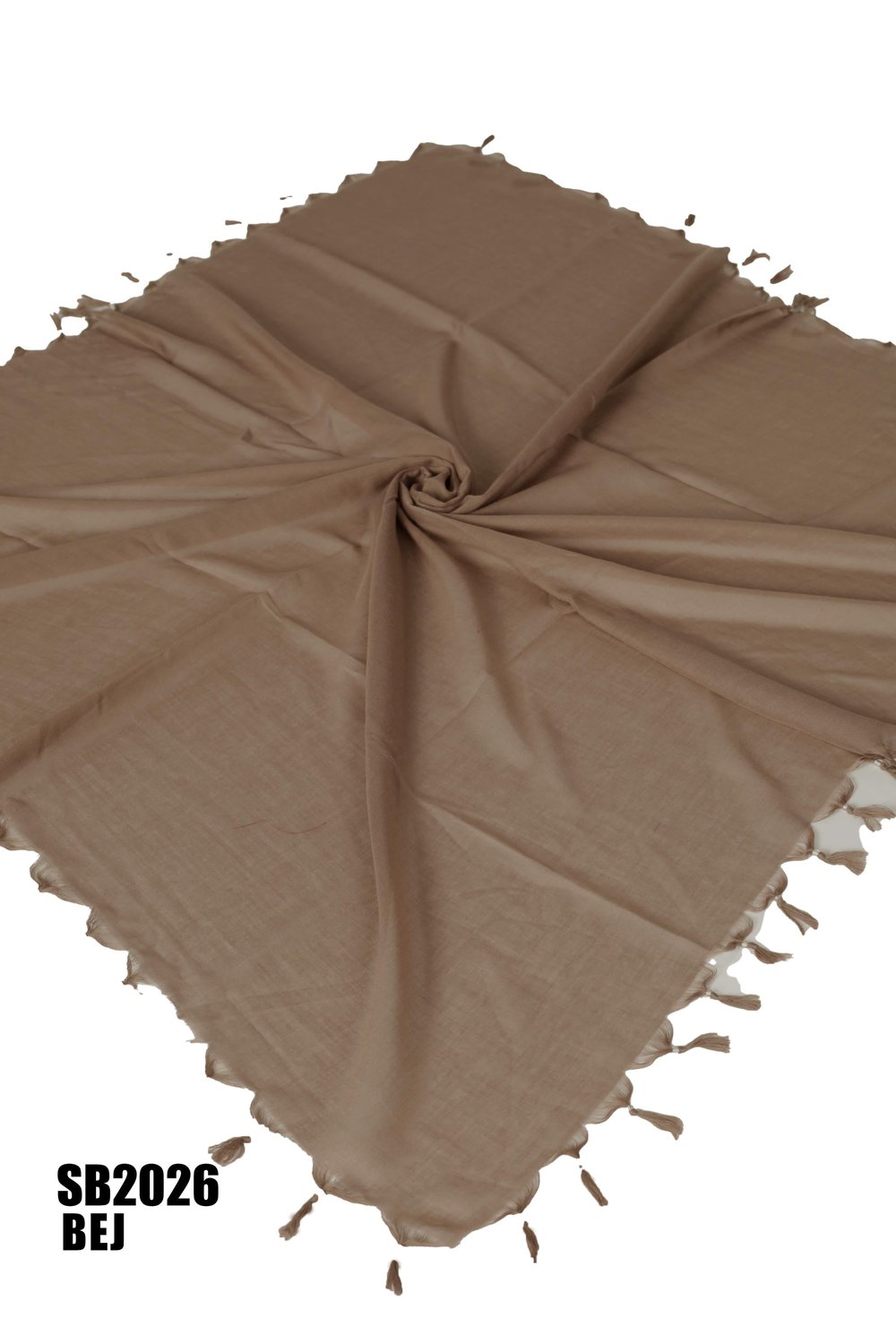 DİMİ 110*110 CM COTTON SÖKME BONCUKLU EŞARP SB2026-6109