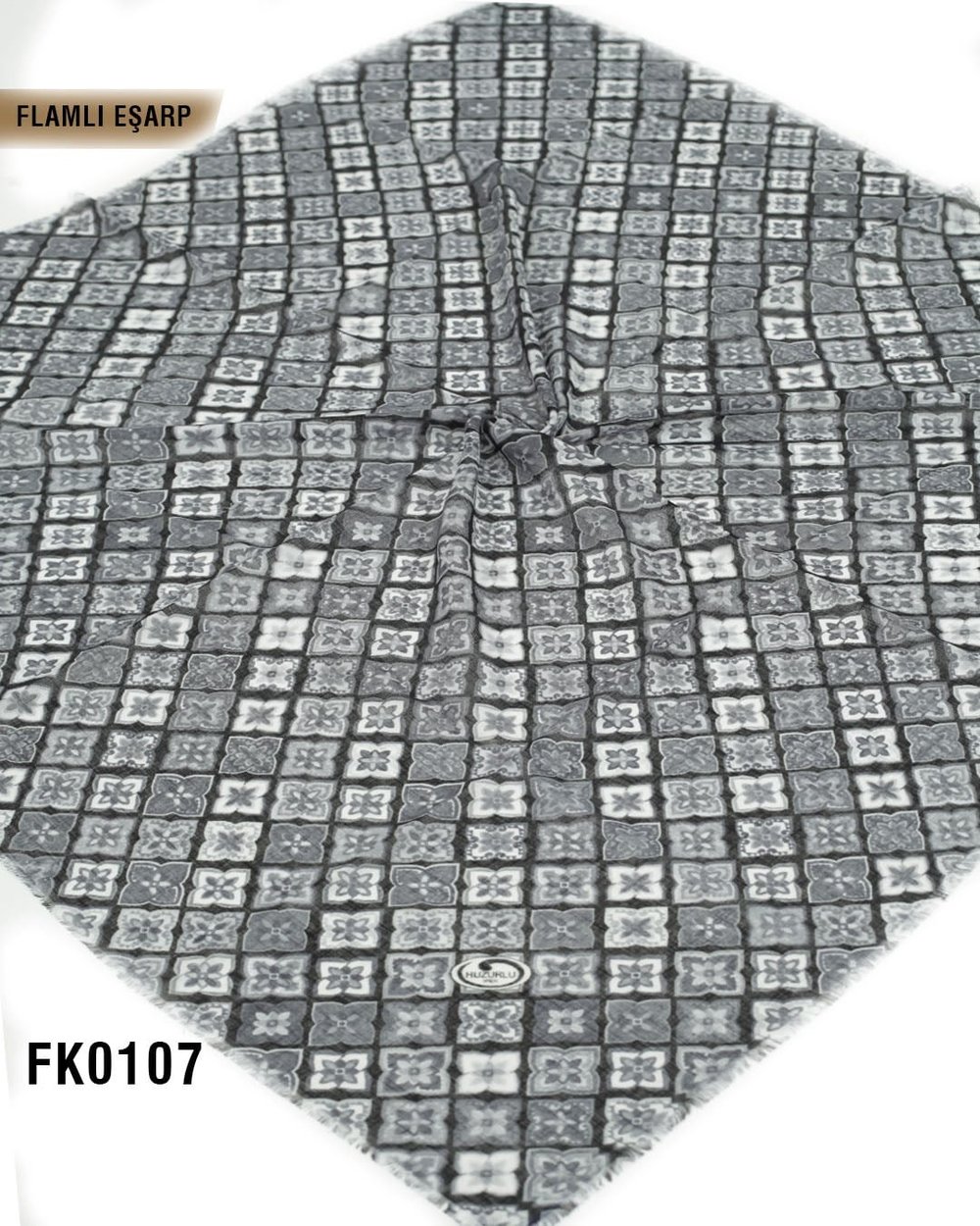 DOLCE İpek 100*100cm Flamlı Eşarp FK0107-4433