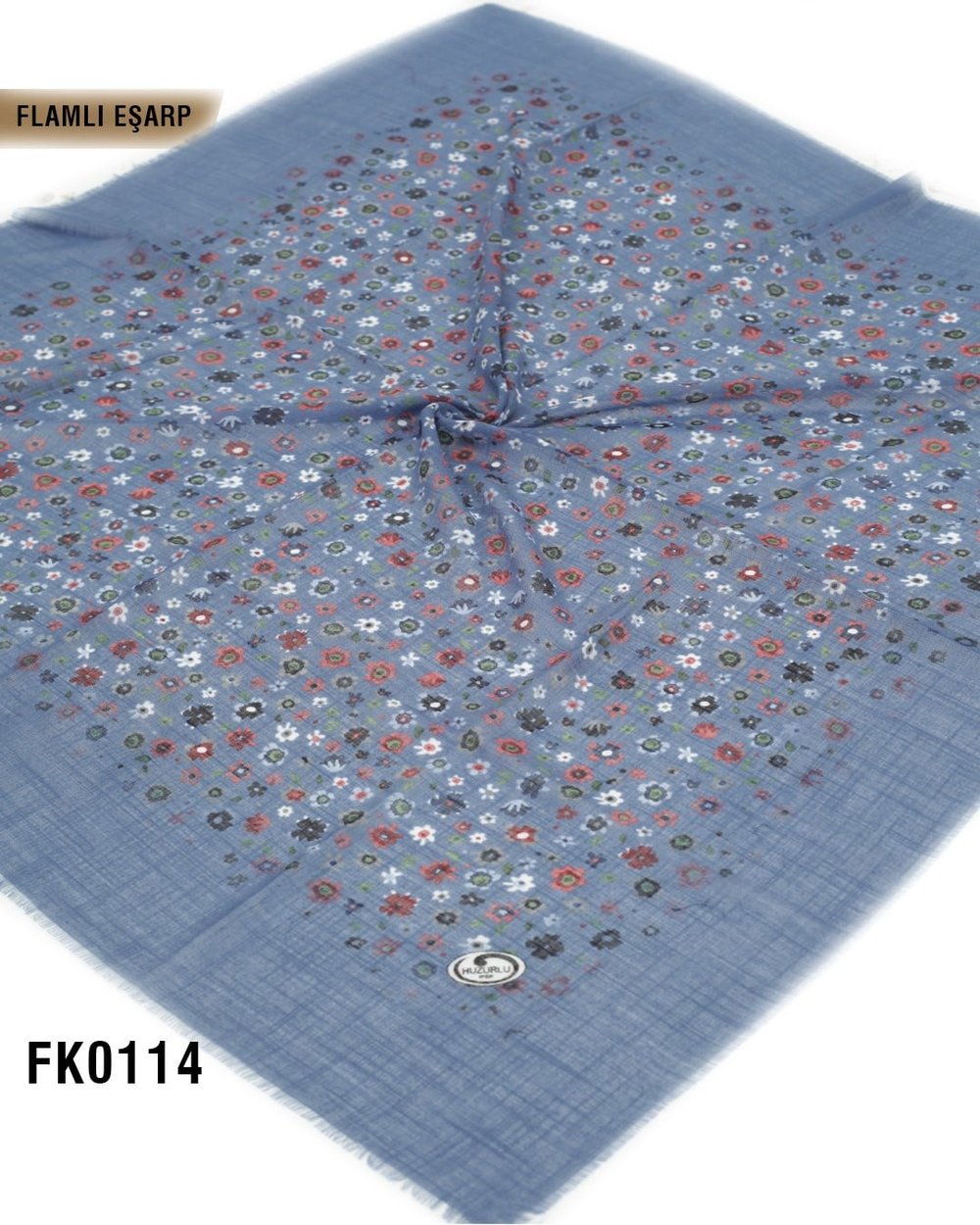 DOLCE İpek 100*100cm Flamlı Eşarp FK0114-4305