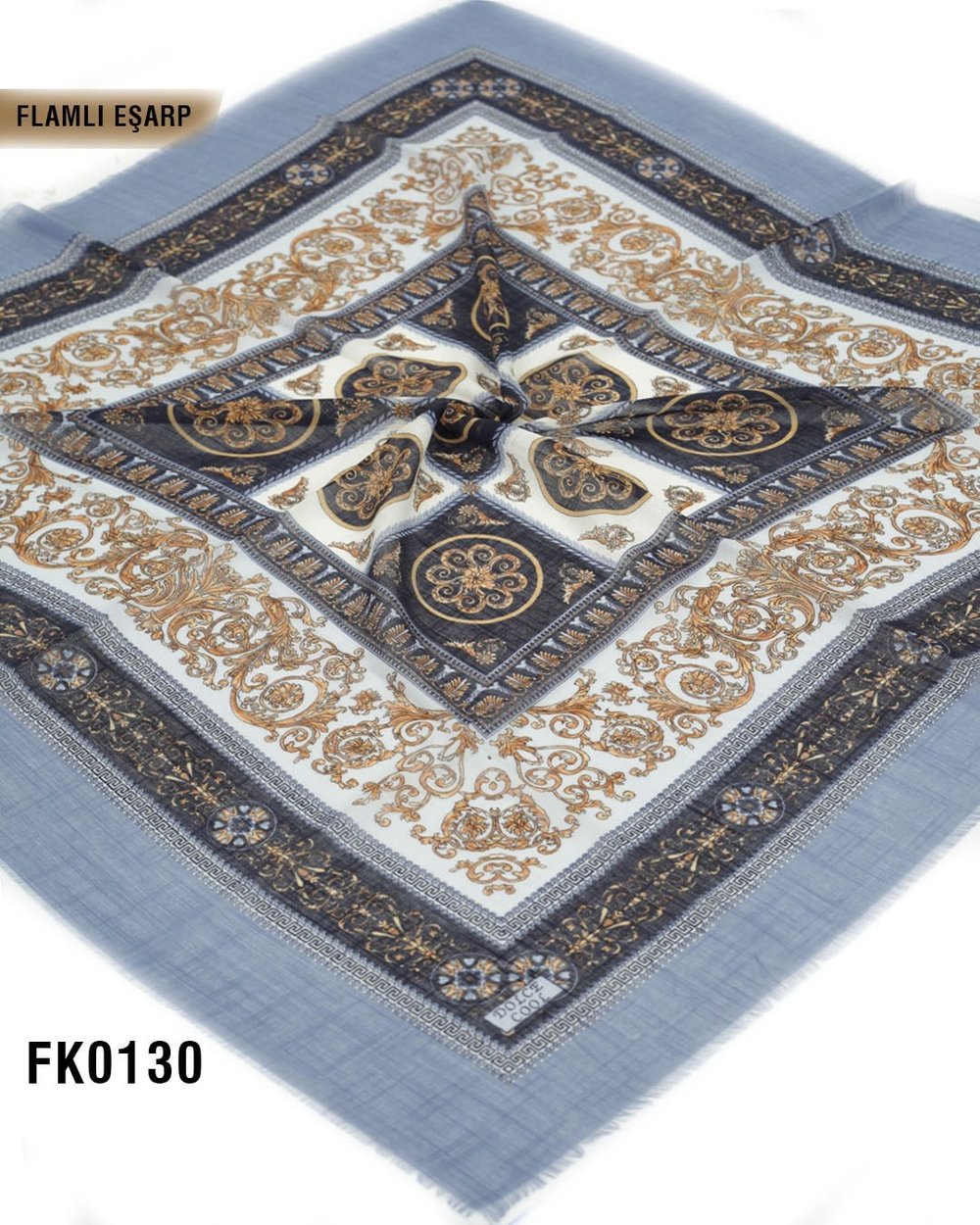 DOLCE İpek 100*100cm Flamlı Eşarp FK0130-4321