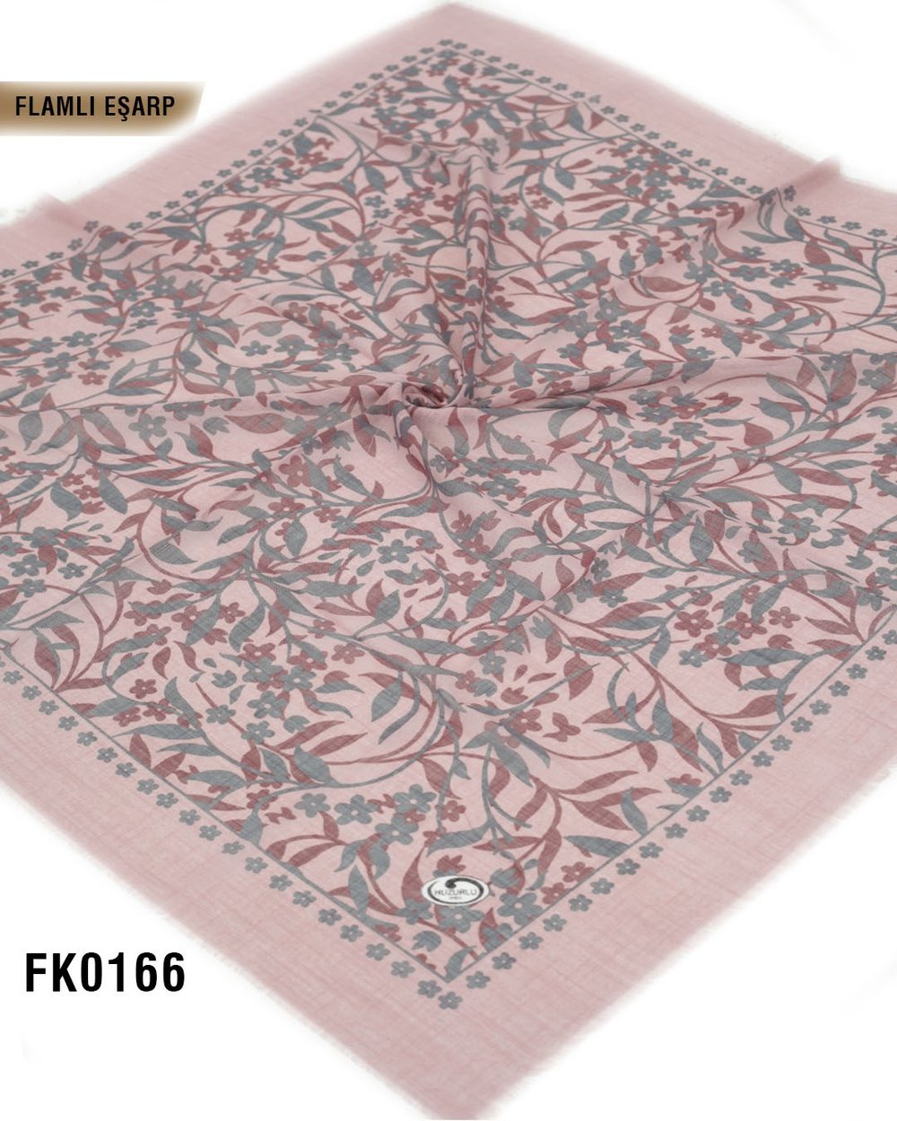 DOLCE İpek 100*100cm Flamlı Eşarp FK0166-4221