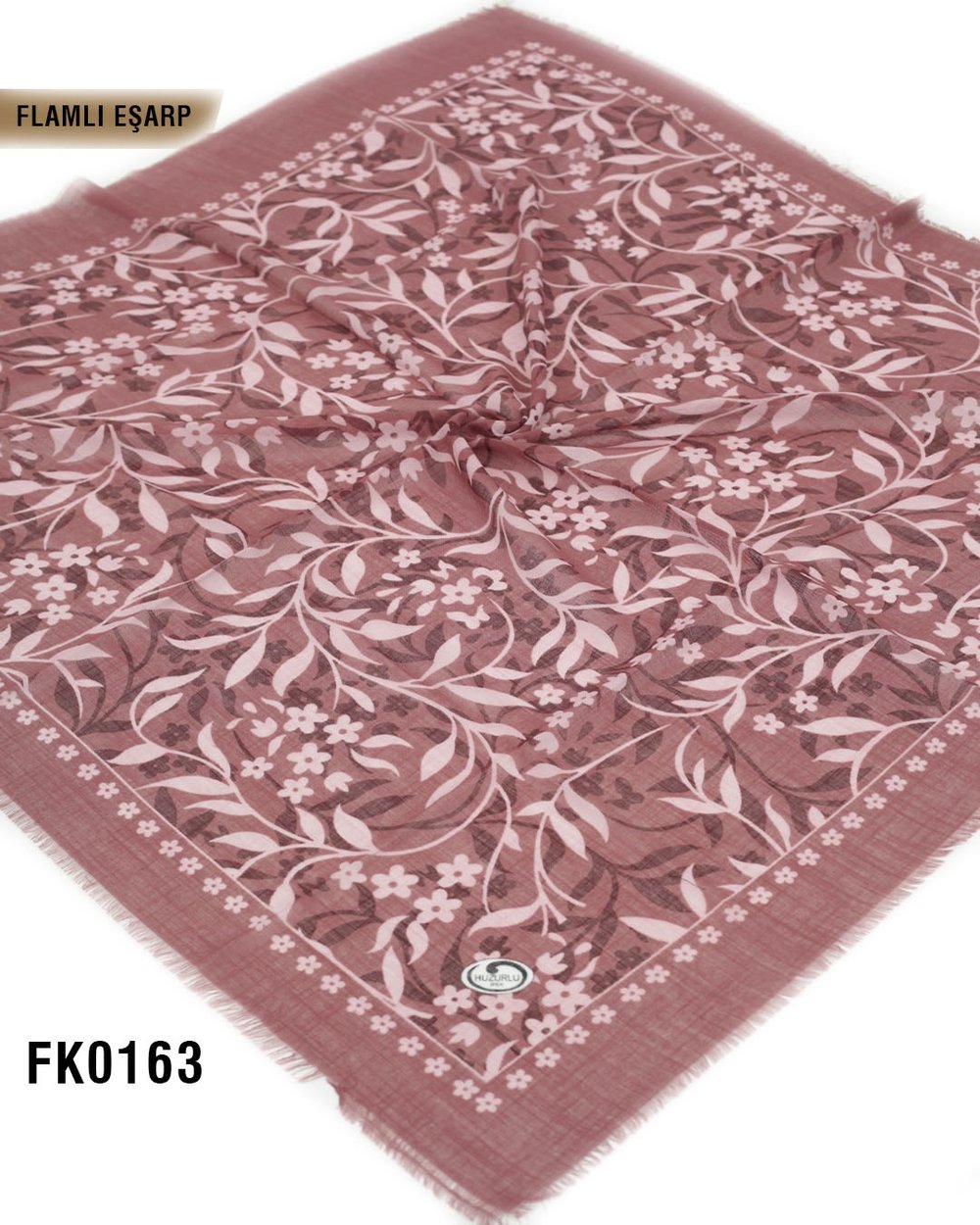 DOLCE İpek 100*100cm Flamlı Eşarp FK0163-4218