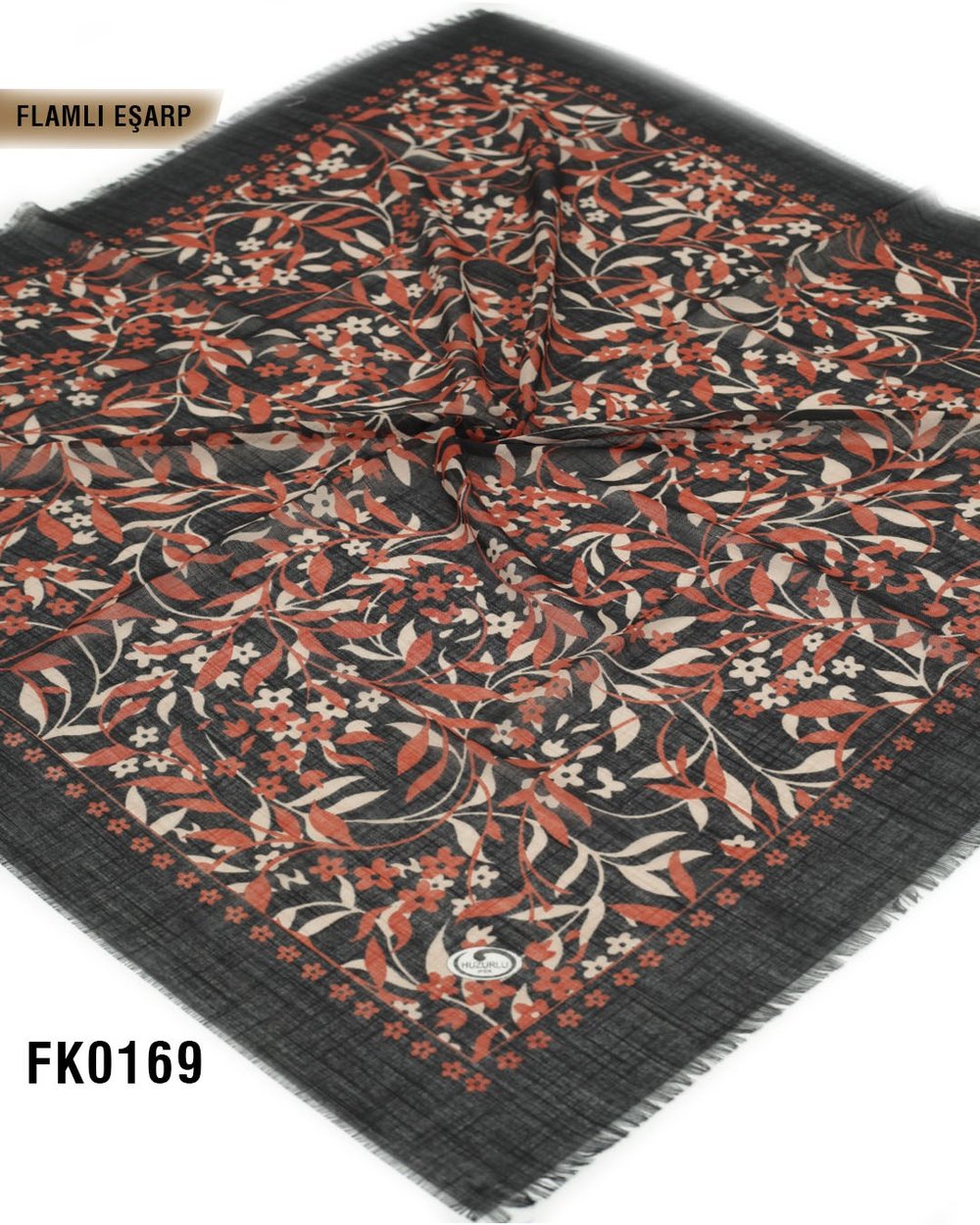 DOLCE İpek 100*100cm Flamlı Eşarp FK0169-4224