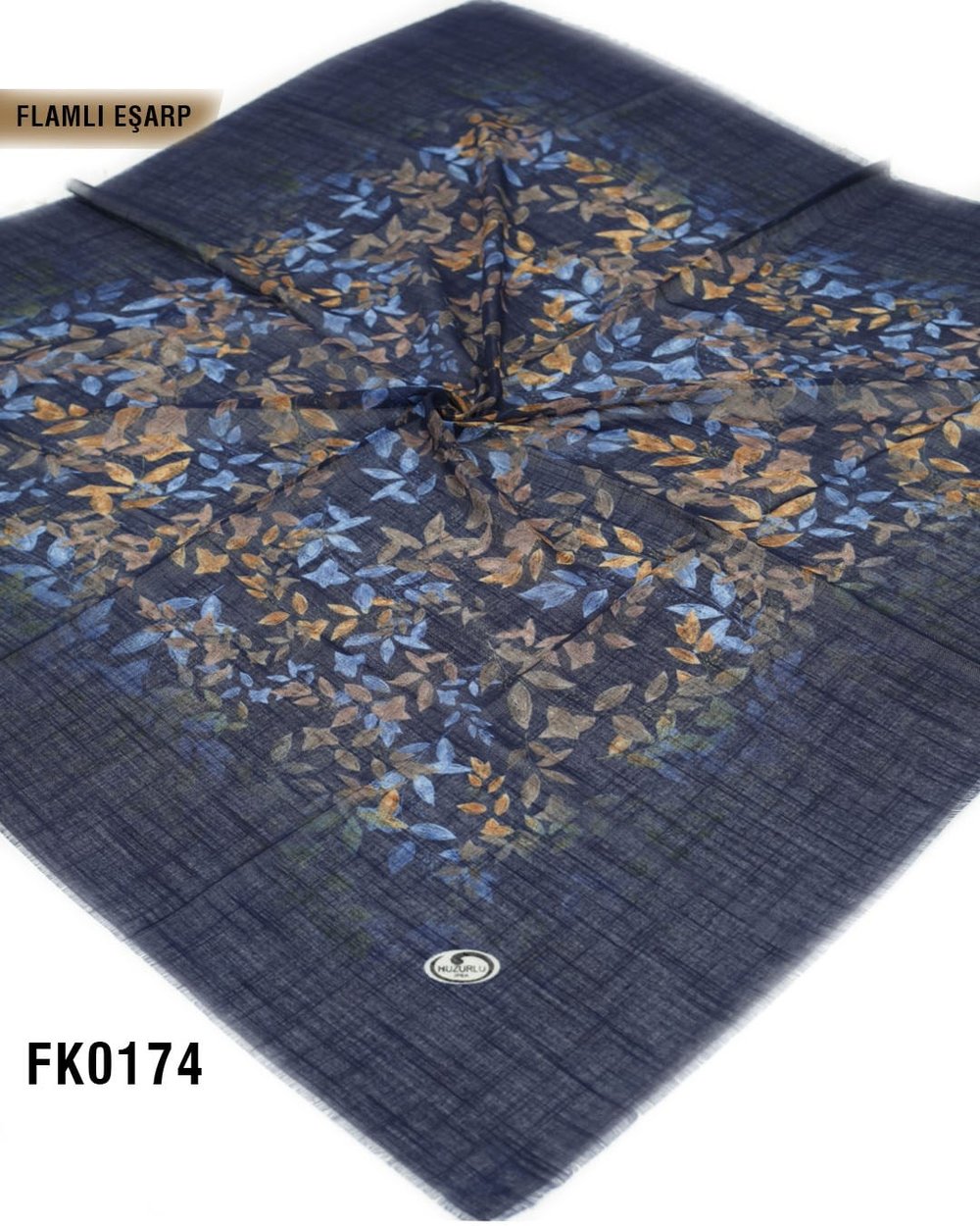 DOLCE İpek 100*100cm Flamlı Eşarp FK0174-4229