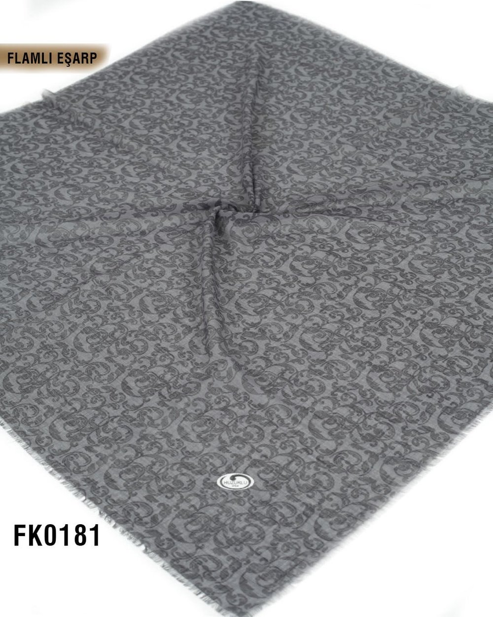 DOLCE İpek 100*100cm Flamlı Eşarp FK0181-4236