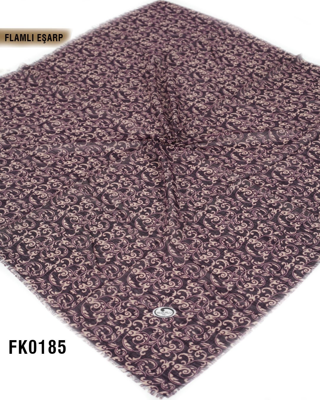 DOLCE İpek 100*100cm Flamlı Eşarp FK0185-4107