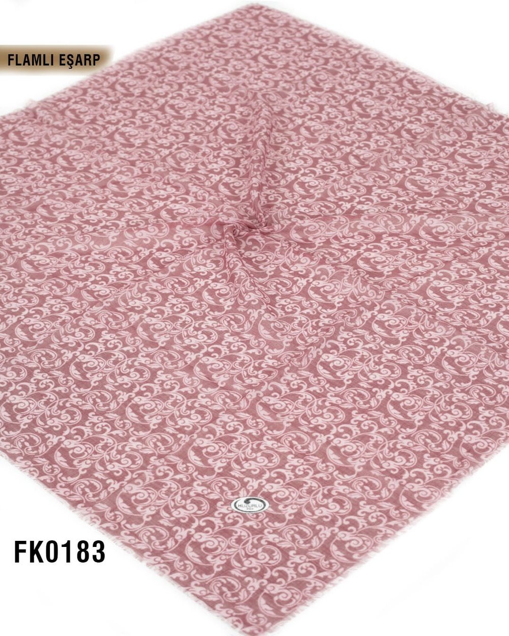 DOLCE İpek 100*100cm Flamlı Eşarp FK0183-4103