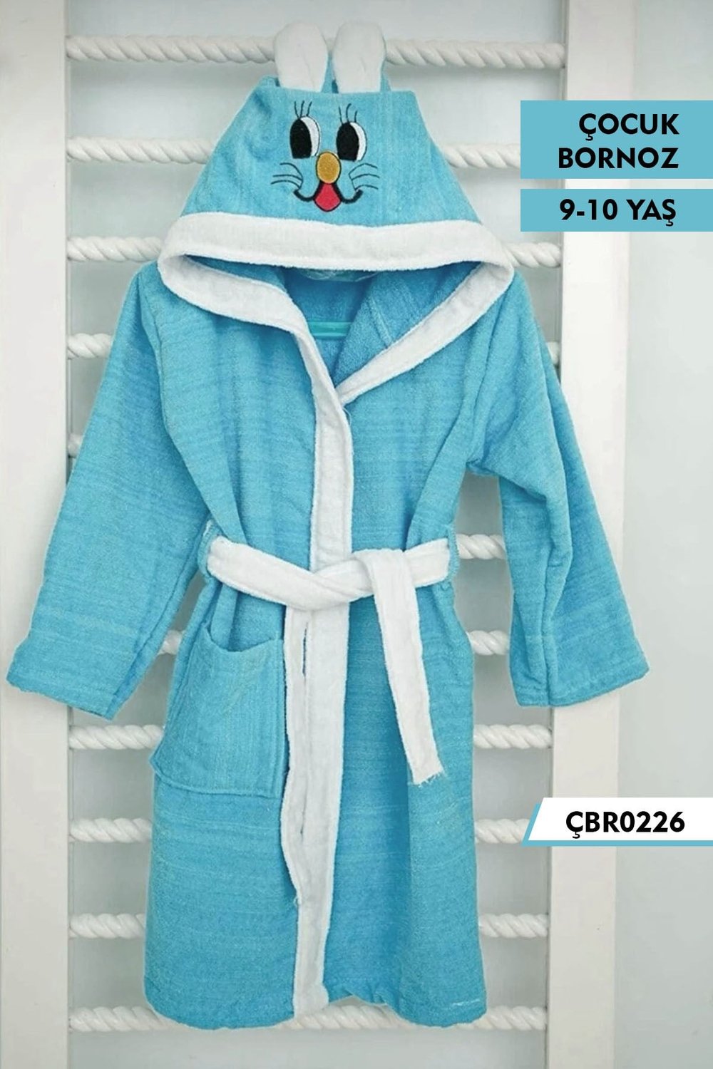 Kadife Çocuk Bornoz 11-12 yaş ÇBR0226-9237