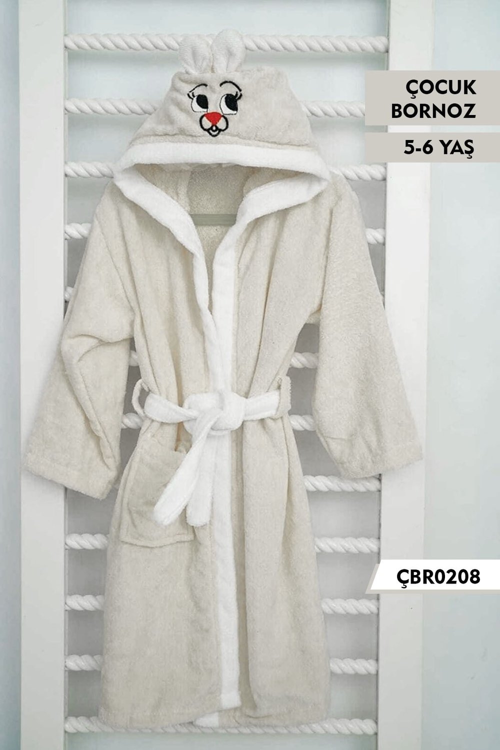 Kadife Çocuk Bornoz 5-6 yaş ÇBR0208-9323