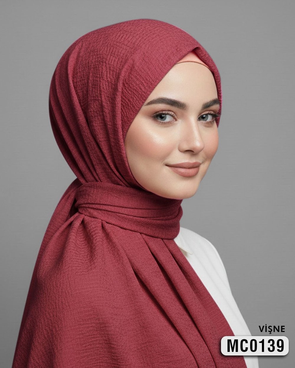 MİO CAZZ EŞARP 100*100 cm Vişne MC0139-2102