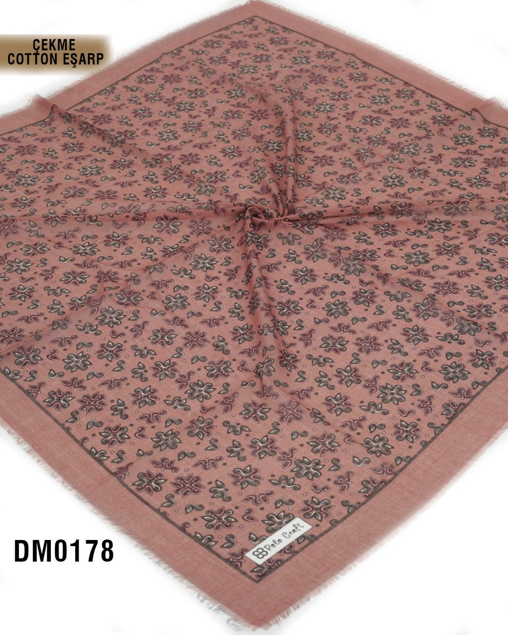 POLO CRAFT Çekme Pamuk Eşarp 100*100cm  DM0178-2125