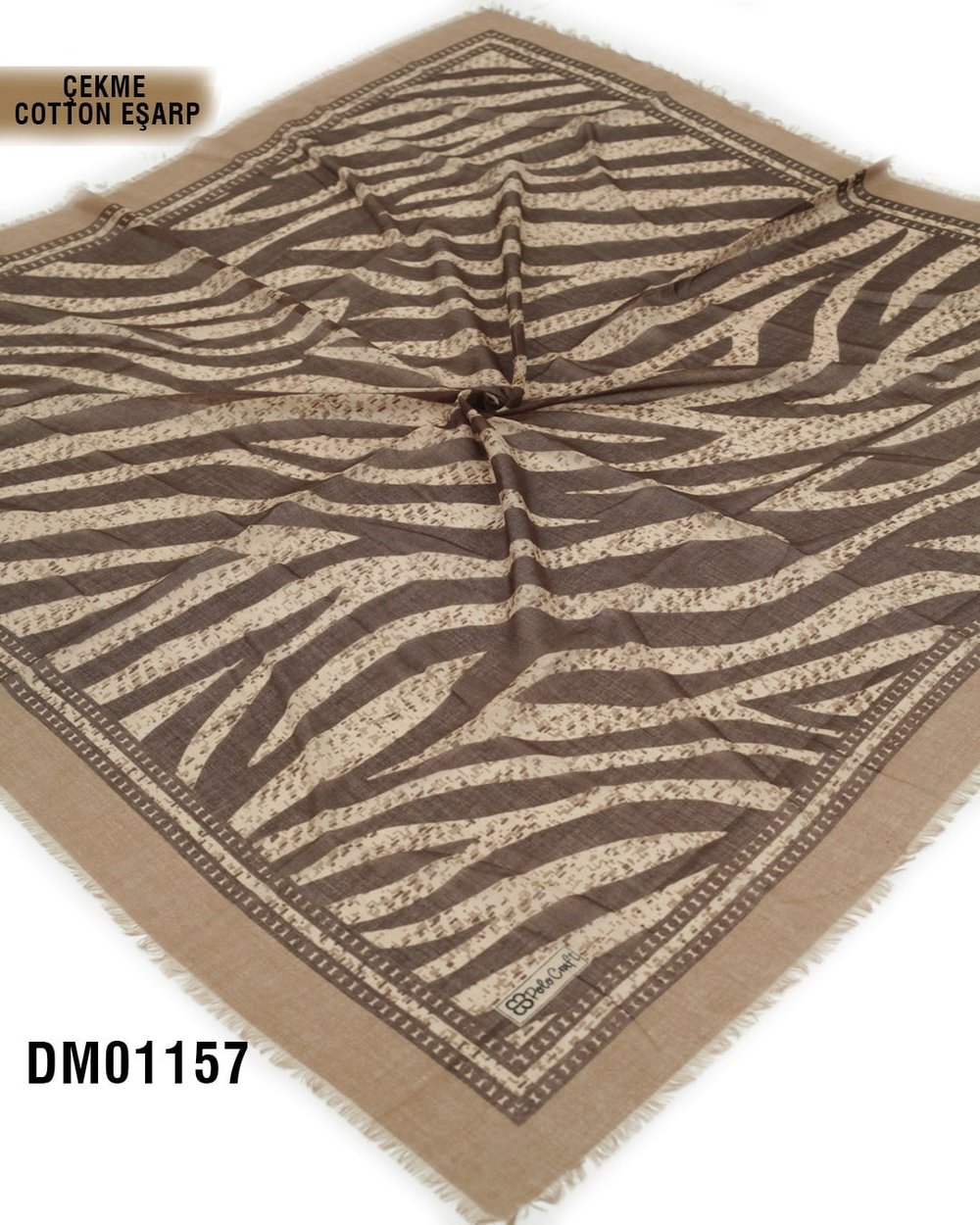 POLO CRAFT Çekme Pamuk Eşarp 100*100cm  DM01157-1813