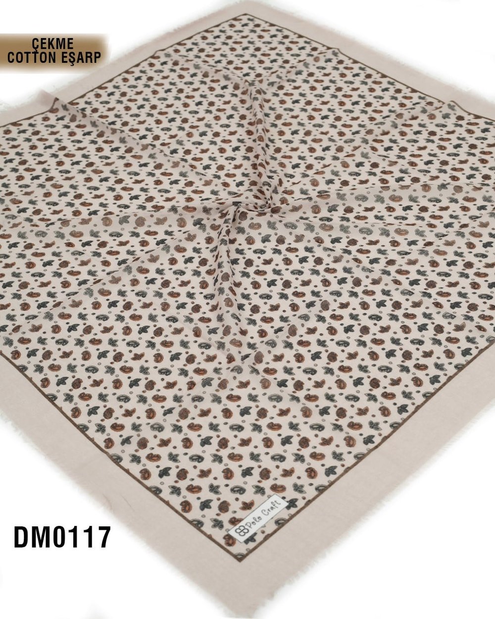 POLO CRAFT Çekme Pamuk Eşarp 100*100cm  DM0117-2402