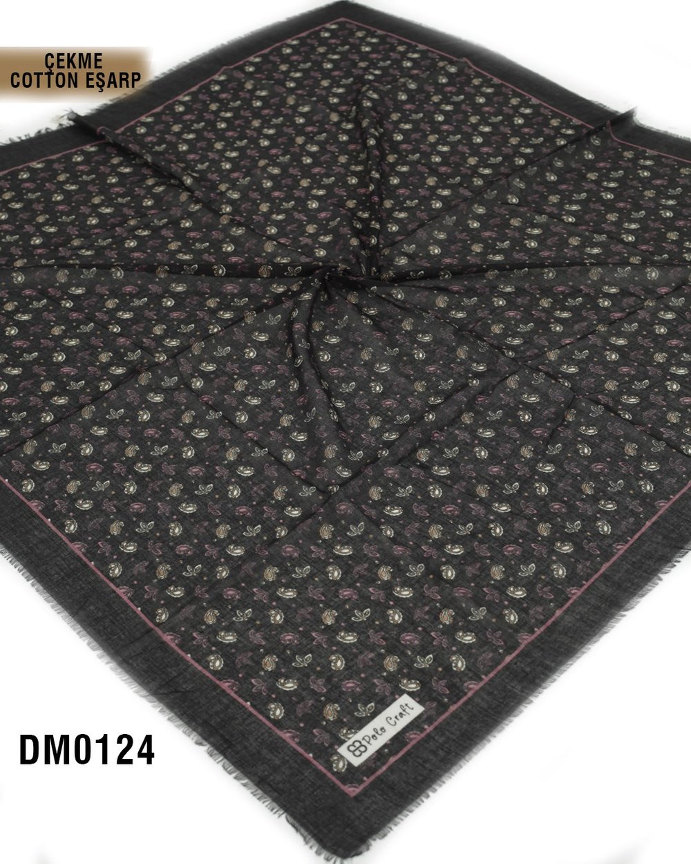 POLO CRAFT Çekme Pamuk Eşarp 100*100cm  DM0124-2413