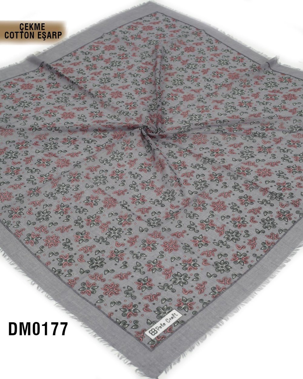 POLO CRAFT Çekme Pamuk Eşarp 100*100cm  DM0177-2124