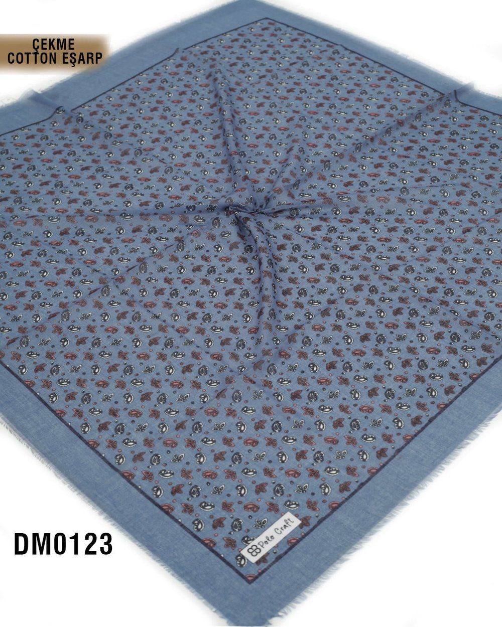 POLO CRAFT Çekme Pamuk Eşarp 100*100cm  DM0123-2412