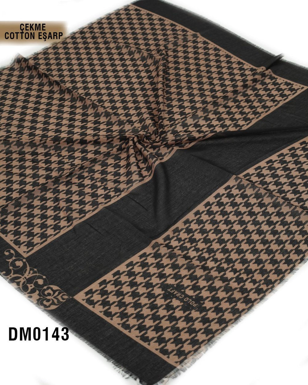 POLO CRAFT Çekme Pamuk Eşarp 100*100cm  DM0143-2317