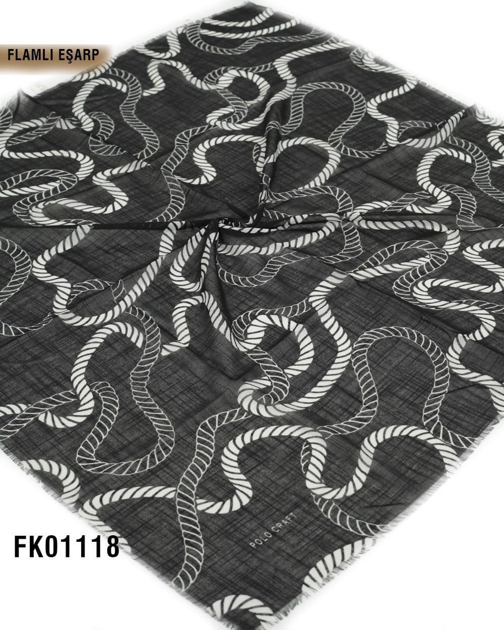 POLO CRAFT FLAMLI Pamuk Eşarp 100*100cm  FK01118-1615