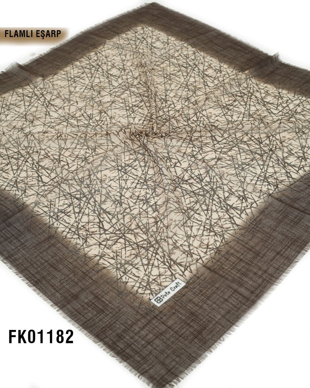 POLO CRAFT FLAMLI Pamuk Eşarp 100*100cm  FK01182-1303