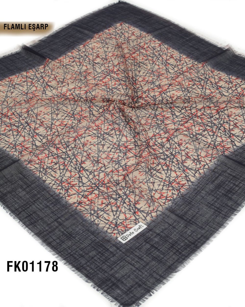 POLO CRAFT FLAMLI Pamuk Eşarp 100*100cm  FK01178-1435
