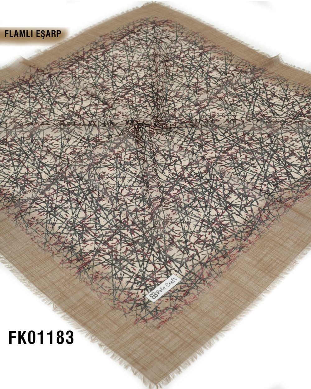 POLO CRAFT FLAMLI Pamuk Eşarp 100*100cm  FK01183-1304