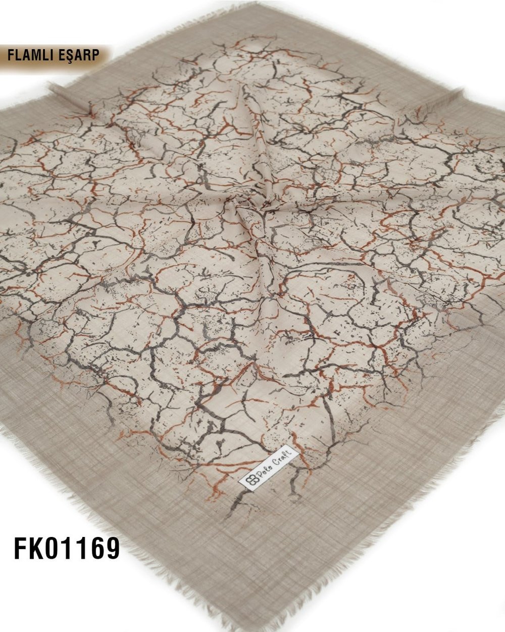 POLO CRAFT FLAMLI Pamuk Eşarp 100*100cm  FK01169-1425