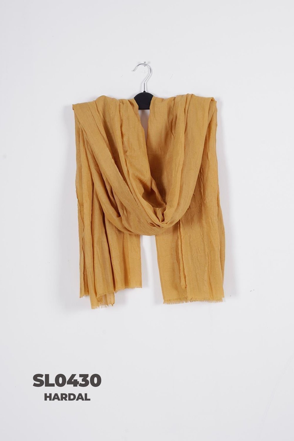 Recycle Lüx Yazlık Bambu Kraş Şal Hardal SL0430-3930