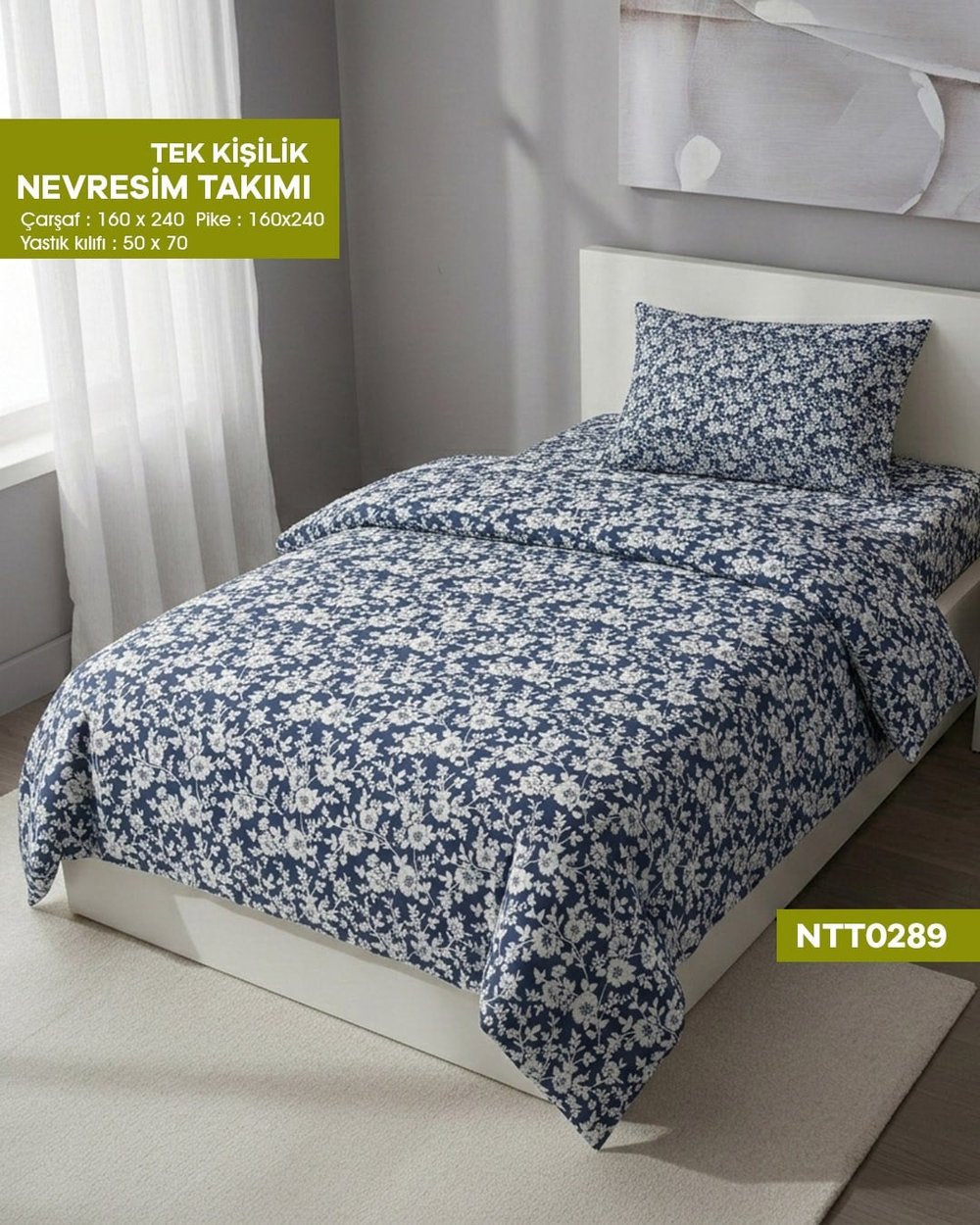 TEK KİŞİLİK RANFORCE NEVRESİM TAKIMI NTT0289-31907