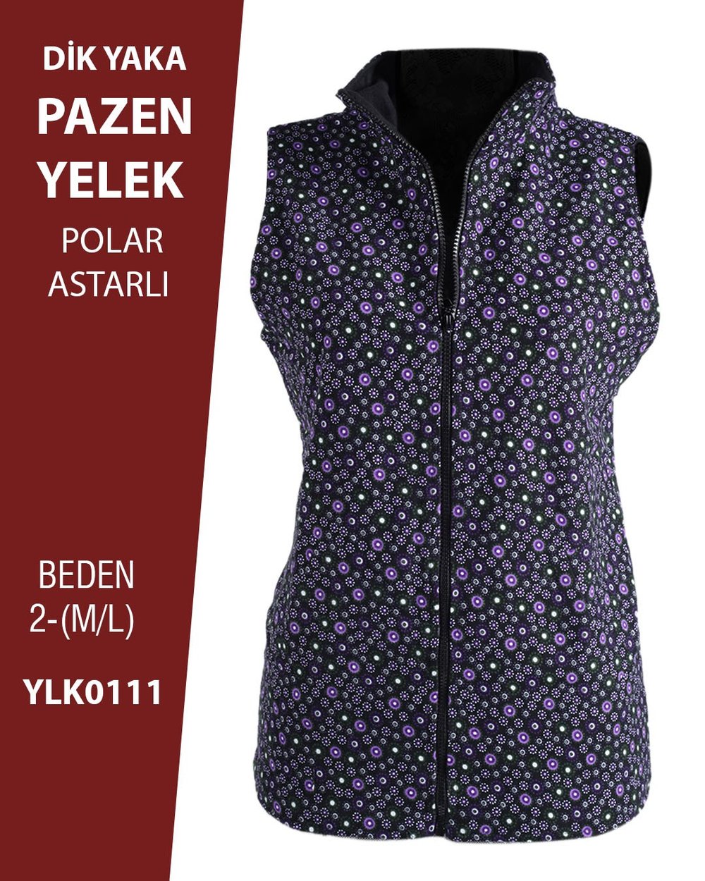 VİEMOR OTANTİK DİK YAKA PAZEN YELEK  M/L-2