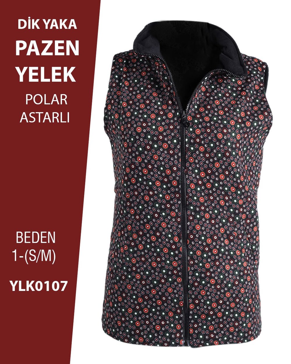 VİEMOR OTANTİK DİK YAKA PAZEN YELEK  S/M-1