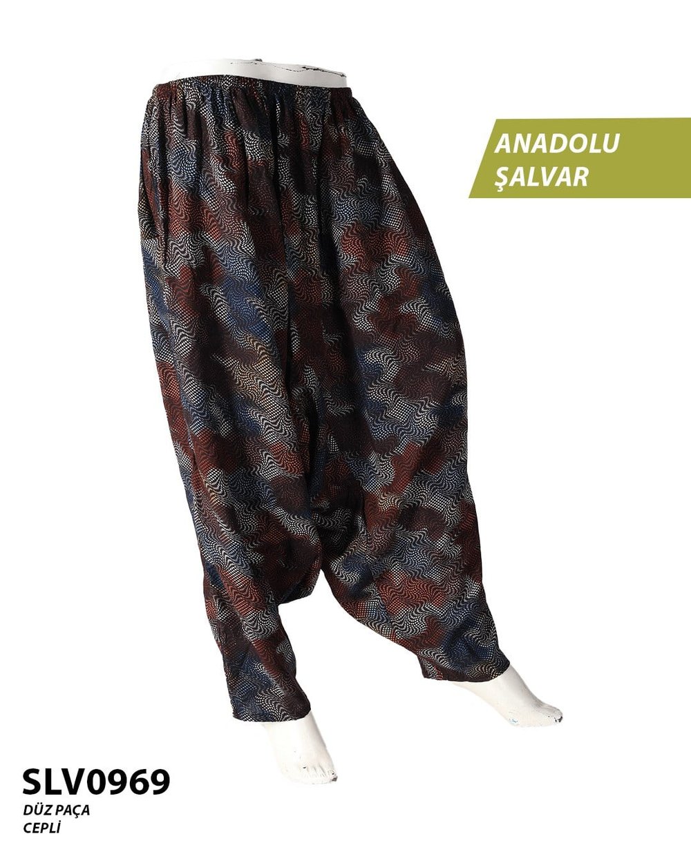 Viskon Düz Palça Anadolu Şalvar (Cepli) SLV0969-12704