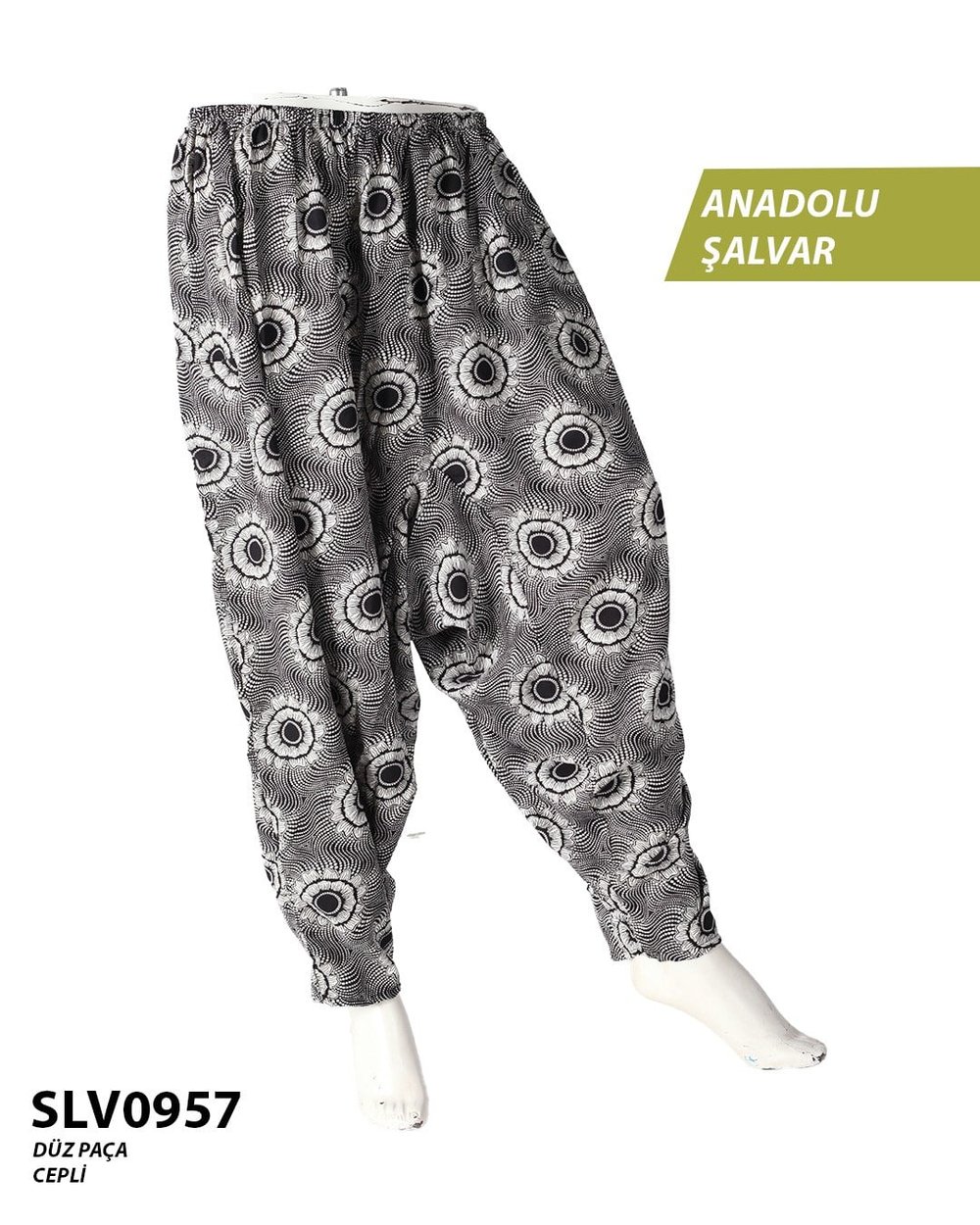 Viskon Düz Palça Anadolu Şalvar (Cepli) SLV0957-12210