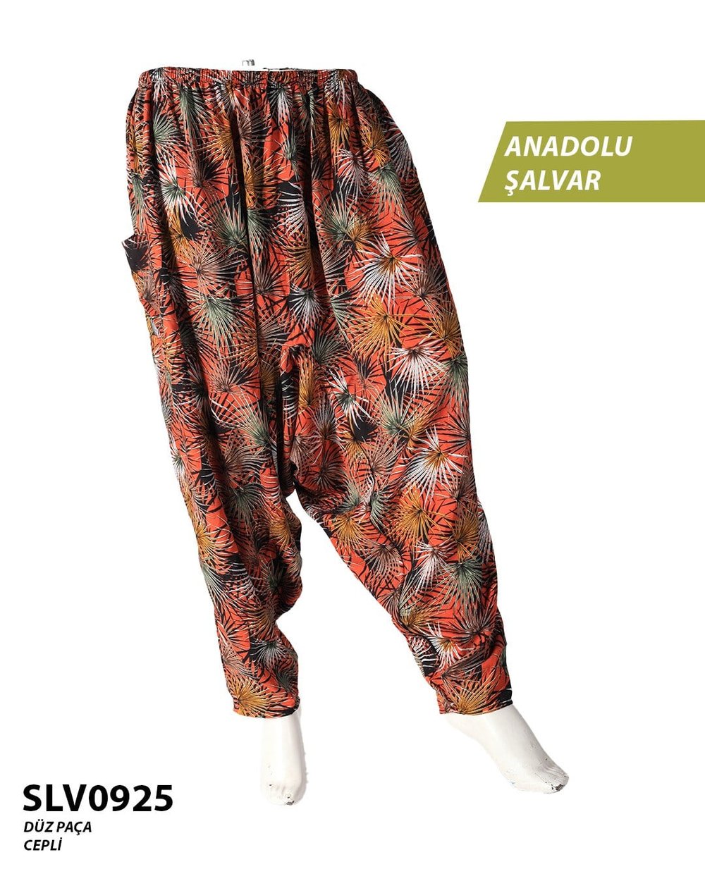Viskon Düz Palça Anadolu Şalvar (Cepli) SLV0925-11506