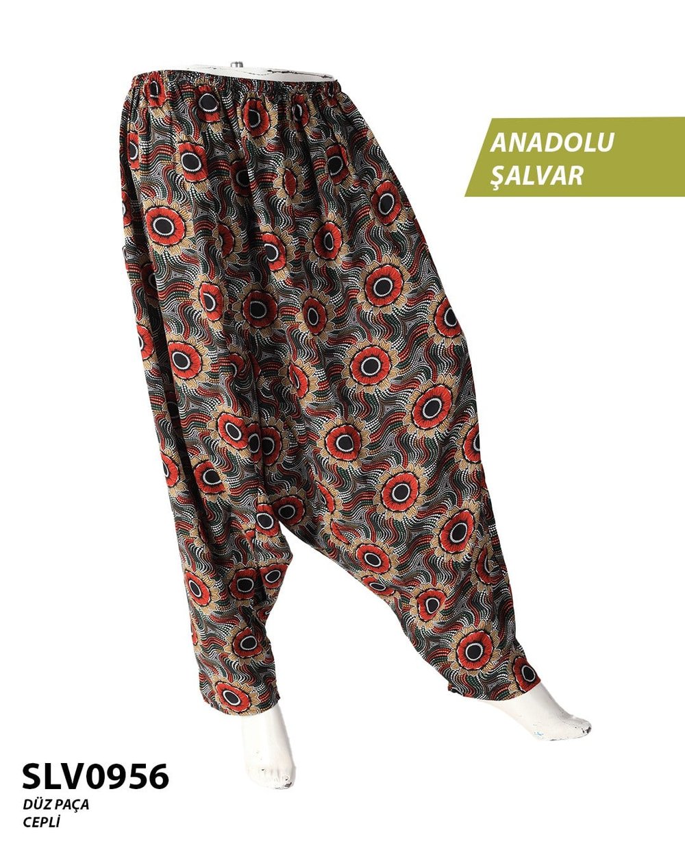 Viskon Düz Palça Anadolu Şalvar (Cepli) SLV0956-12205