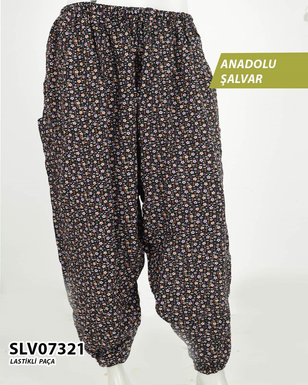 Viskon Lastik Paça Anadolu Şalvar  SLV07321-1102