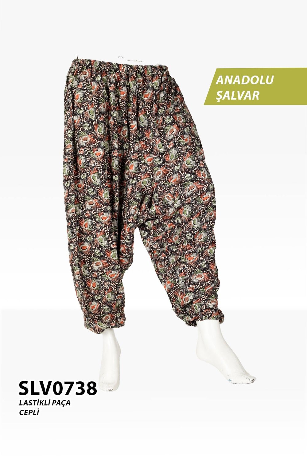 Viskon Lastik Palça Anadolu Şalvar (Cepli) SLV0738-21711