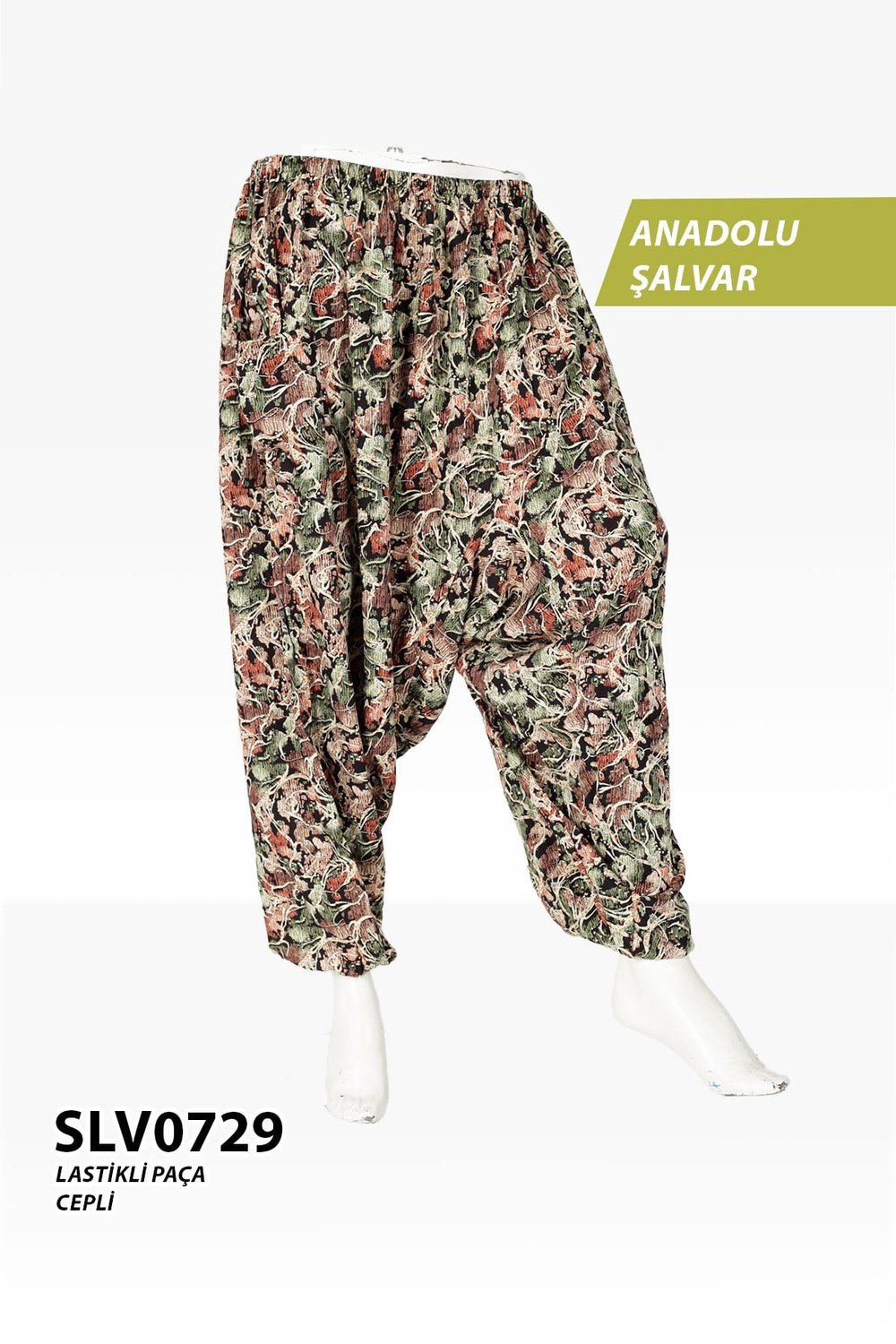 Viskon Lastik Palça Anadolu Şalvar (Cepli) SLV0729-21702