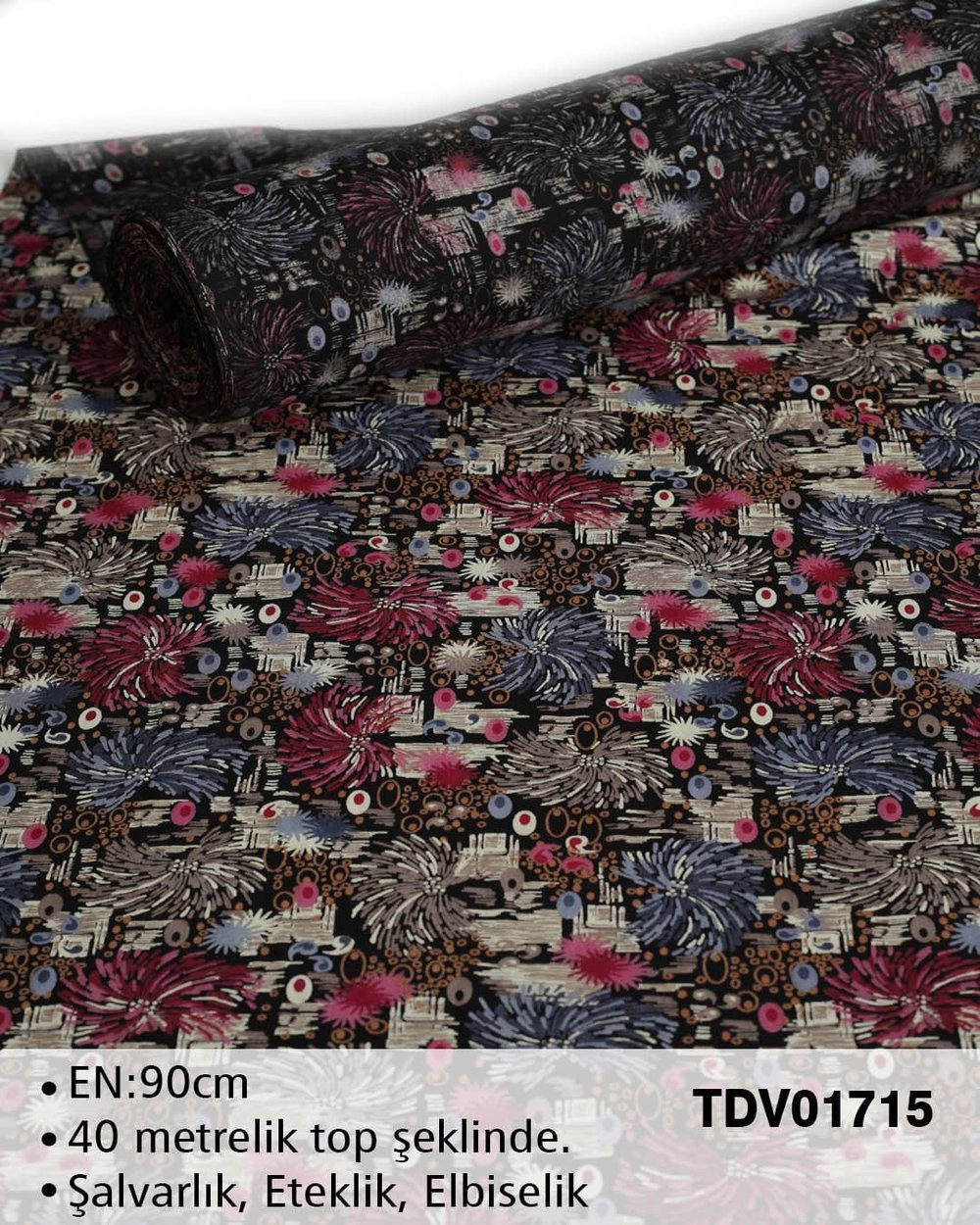 Yeni Sezon Dar En Pamuk Viskon Top Kumaş TDV01715