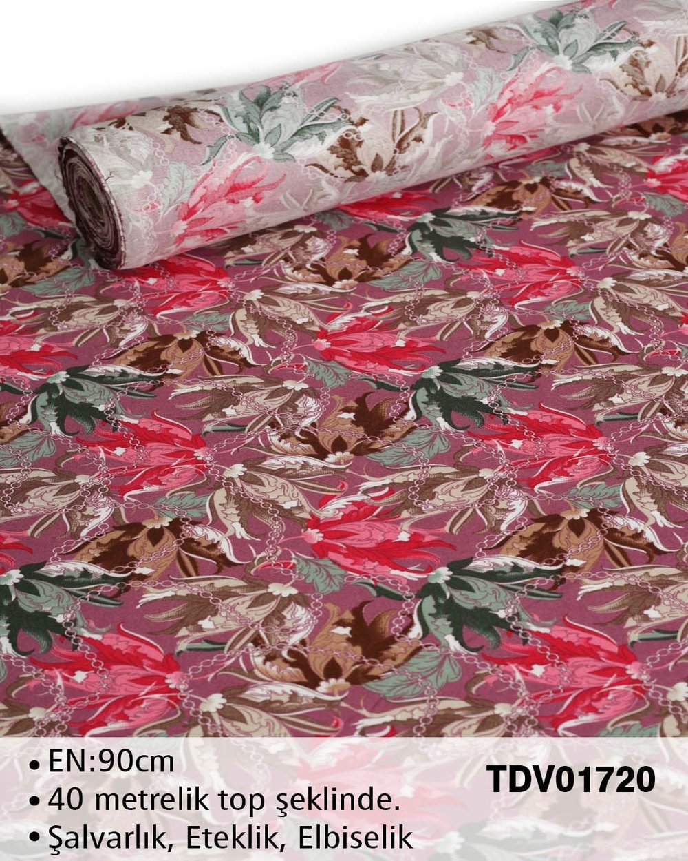 Yeni Sezon Dar En Pamuk Viskon Top Kumaş TDV01720