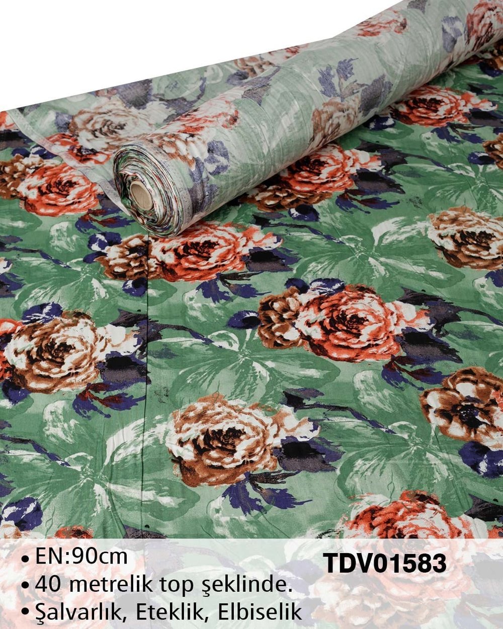Yeni Sezon Dar En Pamuk Viskon Top Kumaş TDV01583