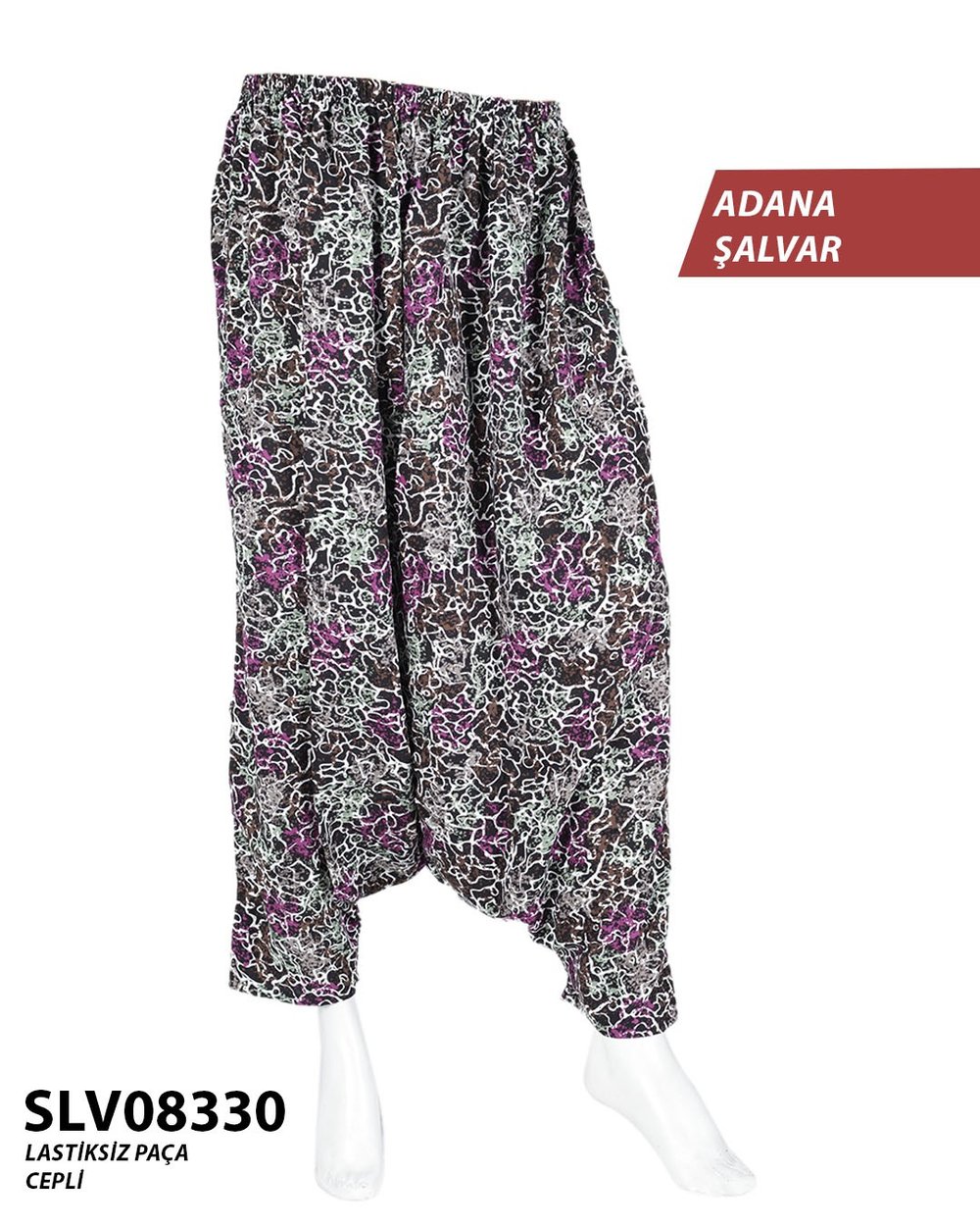 Yeni Viskon Adana Şalvar (Cepli) SLV08330-8218