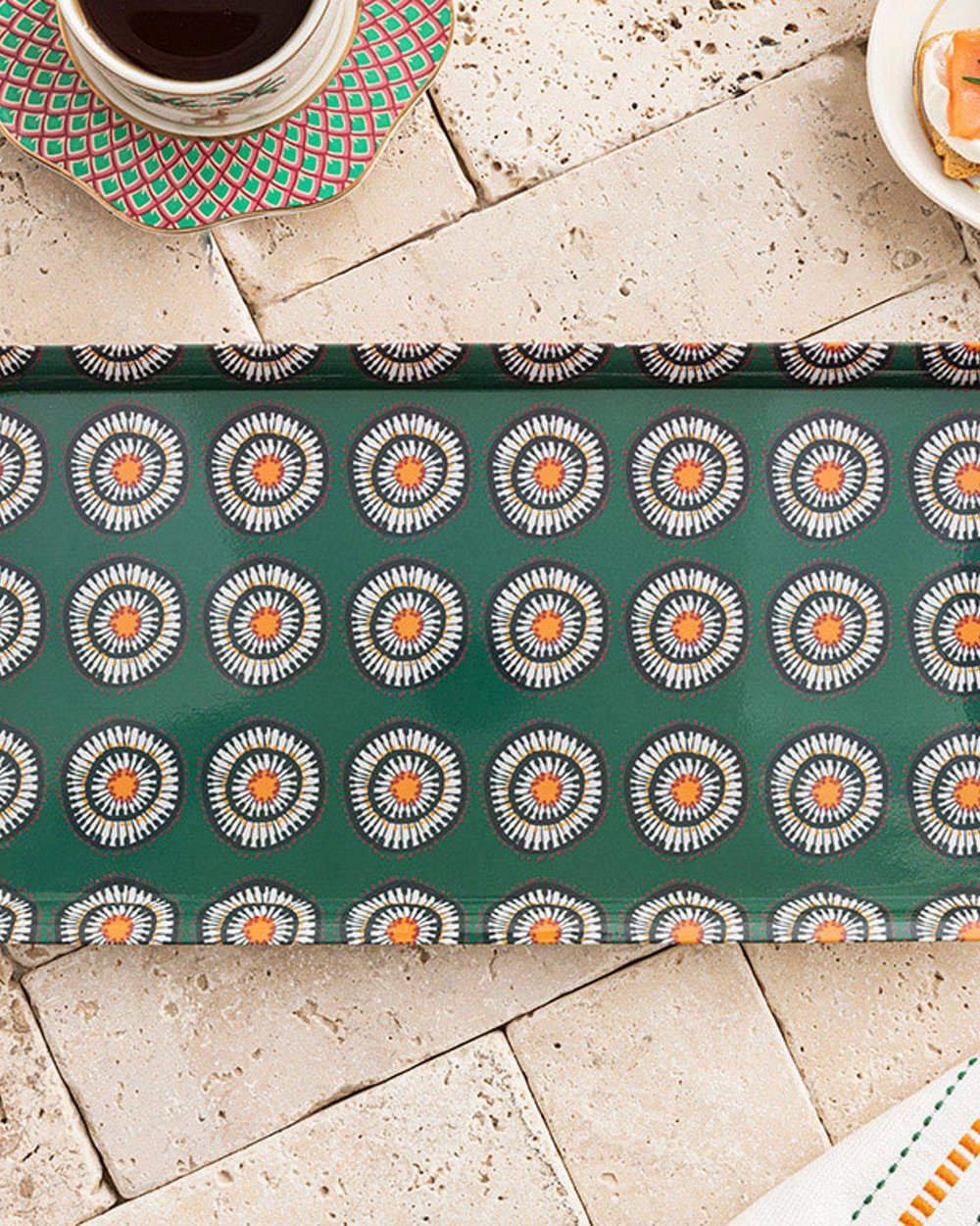 Melamine Tray 37x18 cm Green
