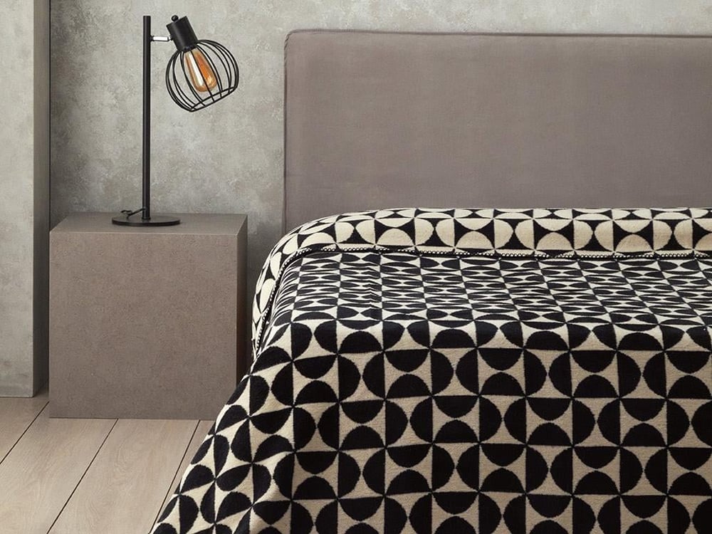 Cotton King Size Blanket 220x240 cm Black