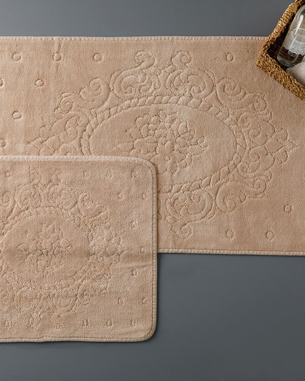 Alysa Комплект Постелки За Баня Памучен 60x100 - 50x60 см Бежов